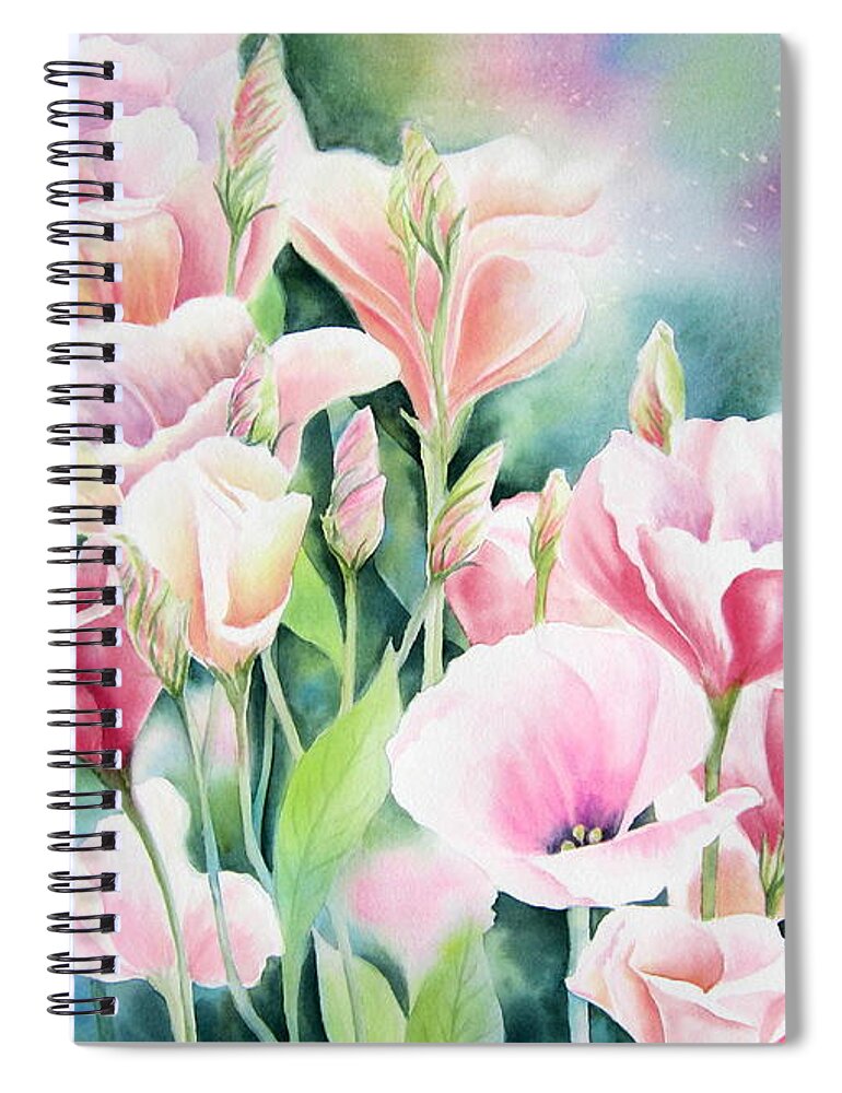 Romance Spiral Notebook featuring the painting Romance by Deborah Ronglien