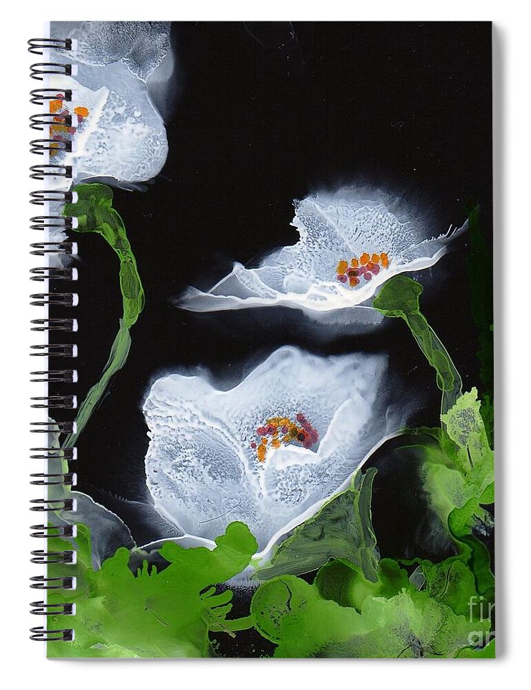 Romance Spiral Notebook featuring the painting Romance in Bloom by Eunice Warfel