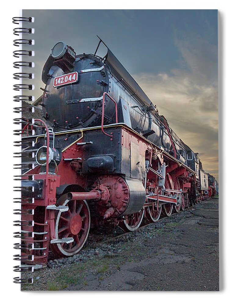 Romania Spiral Notebook featuring the photograph No More Steam by Rick Deacon