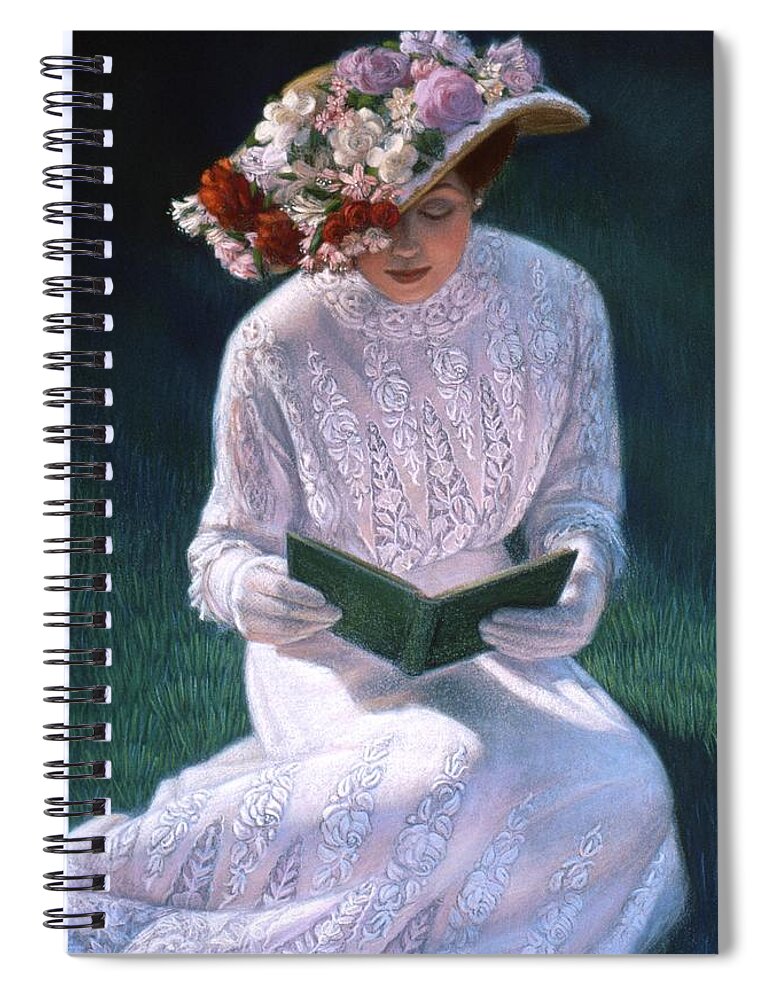 Woman Spiral Notebook featuring the painting Romantic Novel by Sue Halstenberg