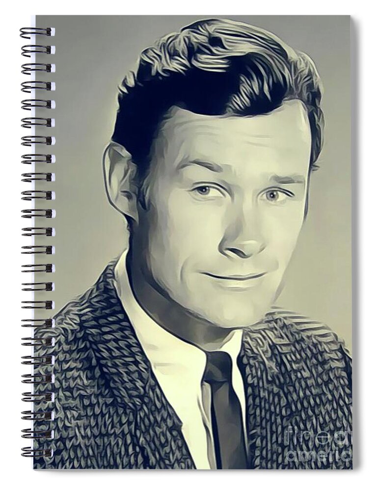 Ron Spiral Notebook featuring the digital art Ron Hayes, Vintage Actor by Esoterica Art Agency