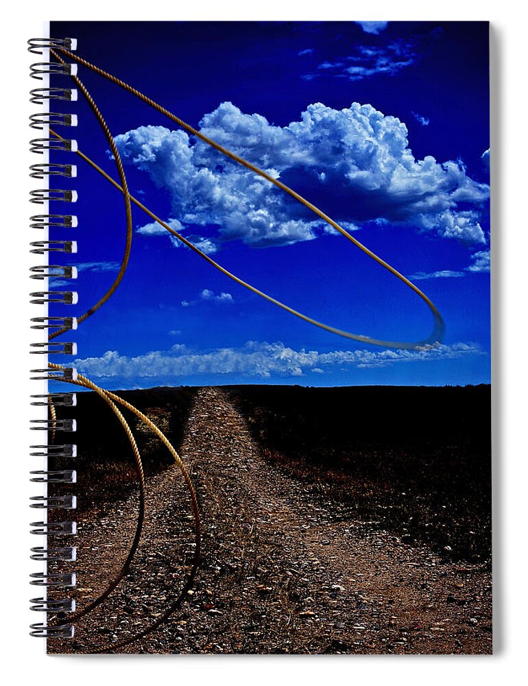 Western Spiral Notebook featuring the photograph Rope The Road Ahead by Amanda Smith