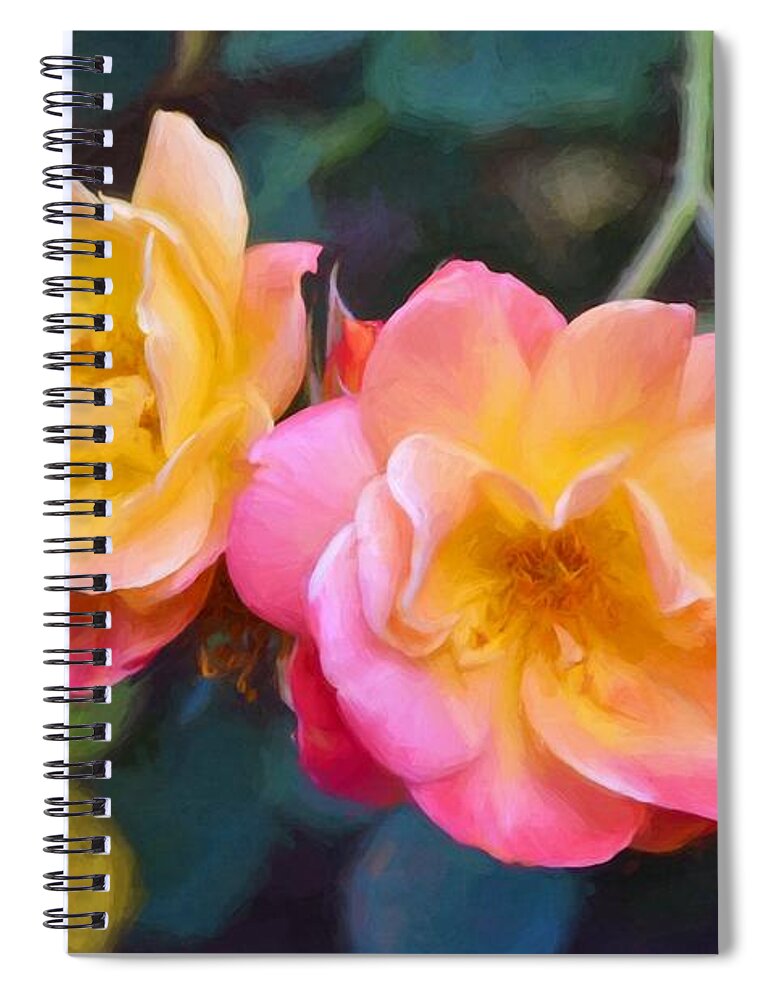 Floral Spiral Notebook featuring the photograph Rose 345 by Pamela Cooper