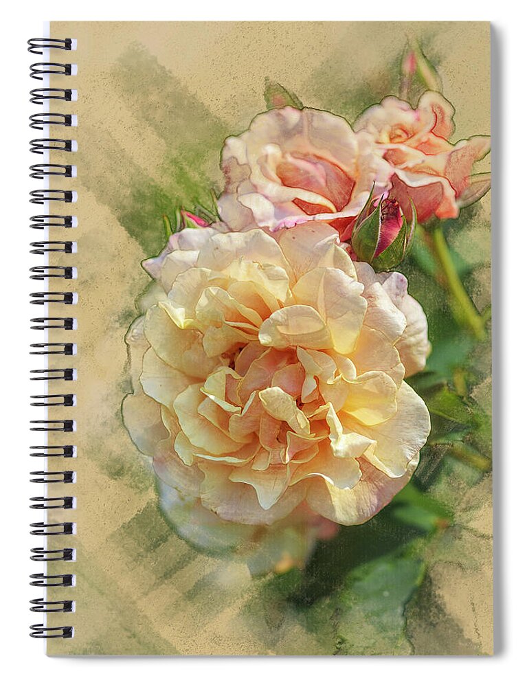 300 Mm F/4 Is Usm Spiral Notebook featuring the digital art Rose 3 by Mark Mille