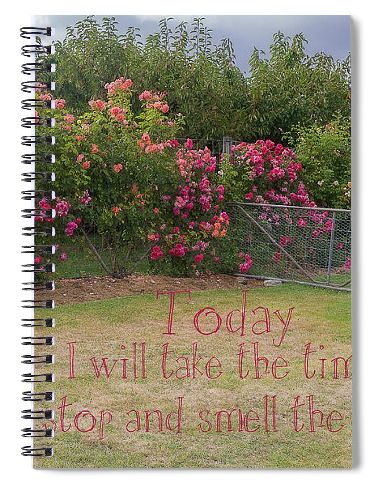 Floral Spiral Notebook featuring the photograph Rose Garden by Elaine Teague