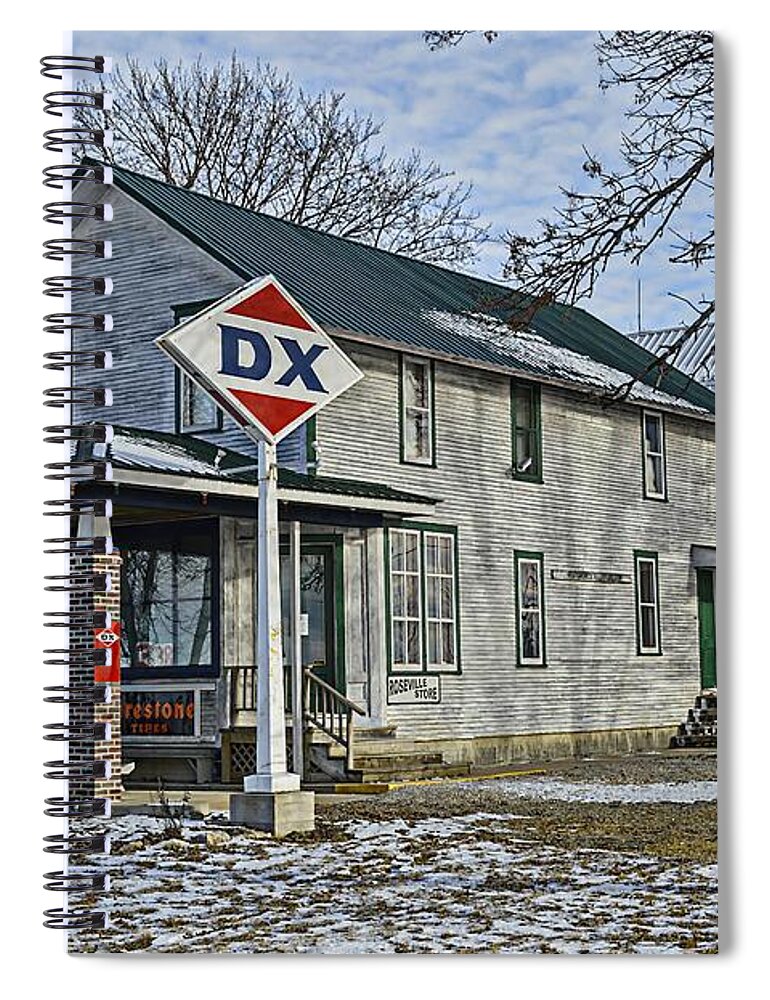  Spiral Notebook featuring the photograph Roseville Store 2 by Bonfire Photography