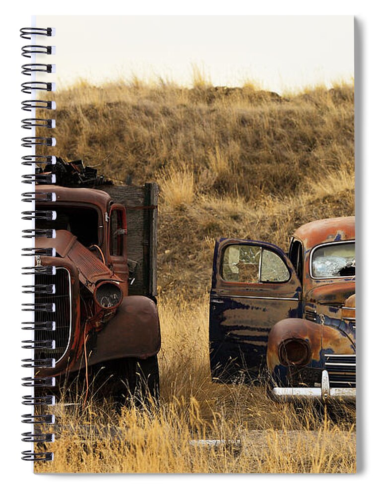 Car Spiral Notebook featuring the photograph Rotting Jalopies by Todd Klassy