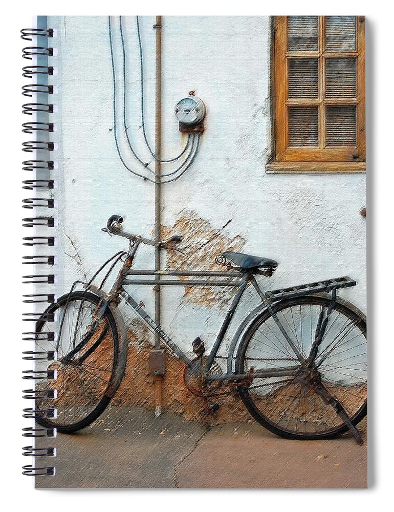 Old Bicycle Spiral Notebook featuring the photograph Rough Bike by Robert Meanor