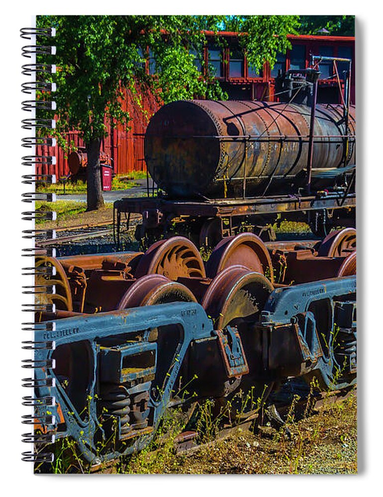 Historic Sierra Spiral Notebook featuring the photograph Roundhouse And Turntable by Garry Gay