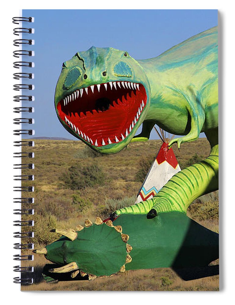 Route 66 Spiral Notebook featuring the photograph Route 66 Can Be Brutal by Mike McGlothlen