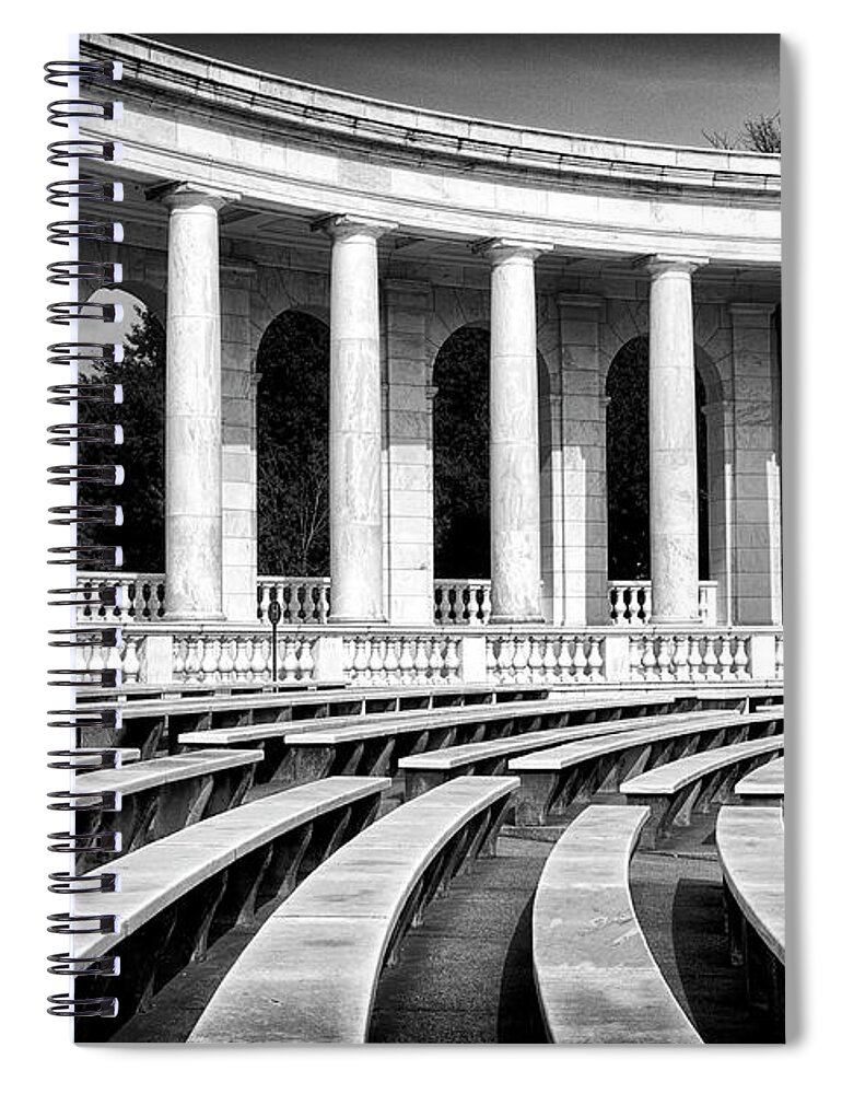 D3-ewdc-0247-b Spiral Notebook featuring the photograph Rows of Marble by Paul W Faust - Impressions of Light