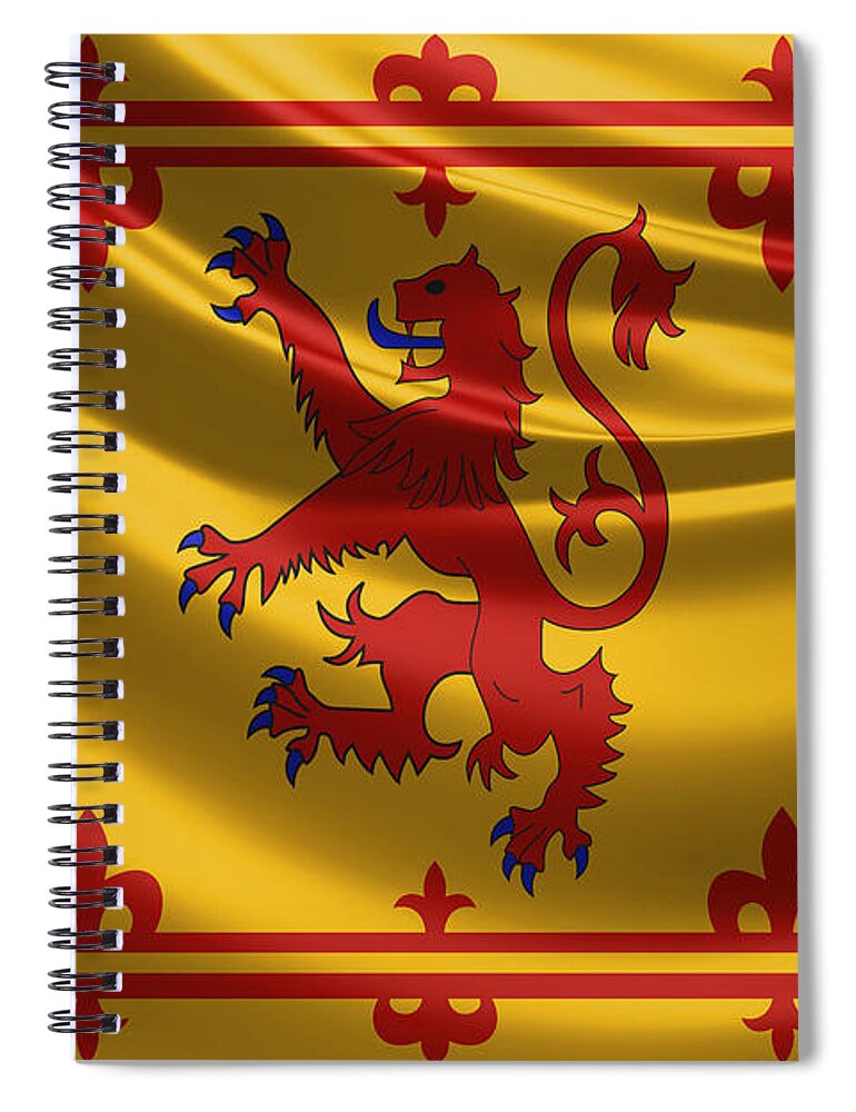 'royal Collection' By Serge Averbukh Spiral Notebook featuring the digital art Royal Banner of the Royal Arms of Scotland by Serge Averbukh