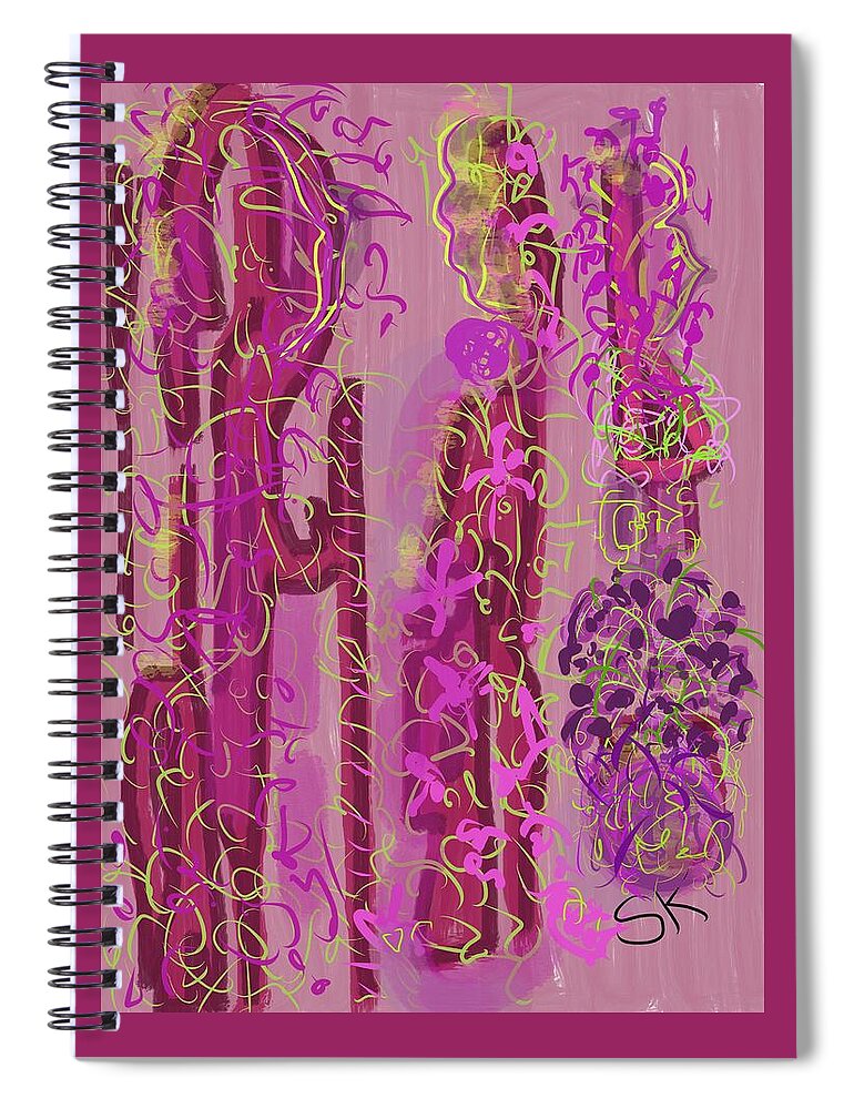 Abstract Spiral Notebook featuring the digital art Royalties by Sherry Killam