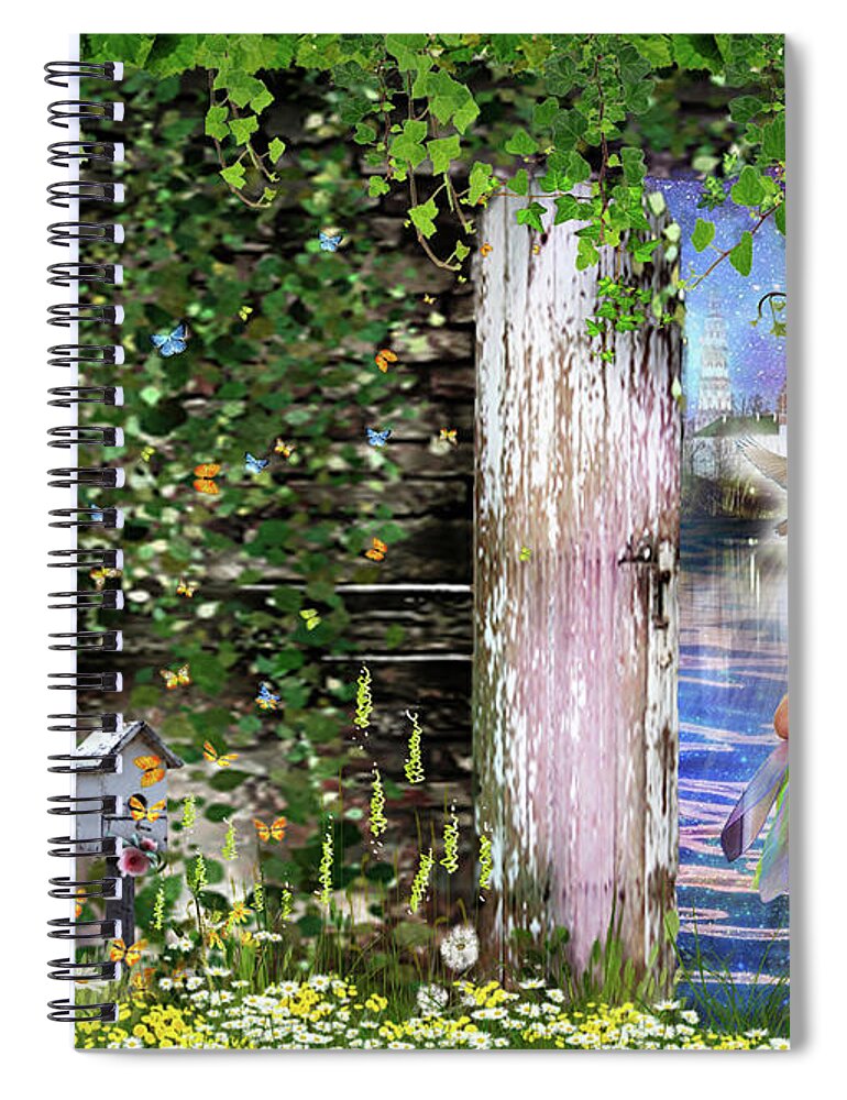  Ruach Ha-kodesh Spiral Notebook featuring the digital art Ruach ha-kodesh by Dolores Develde