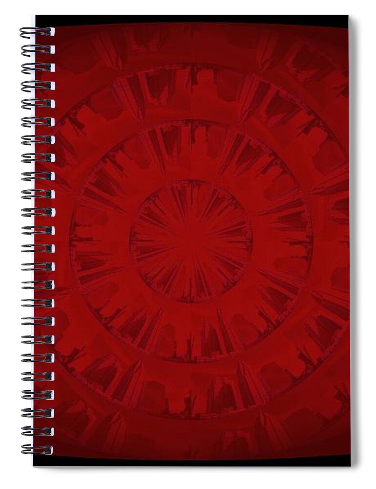 Art Spiral Notebook featuring the digital art Ruby Connection by Ee Photography