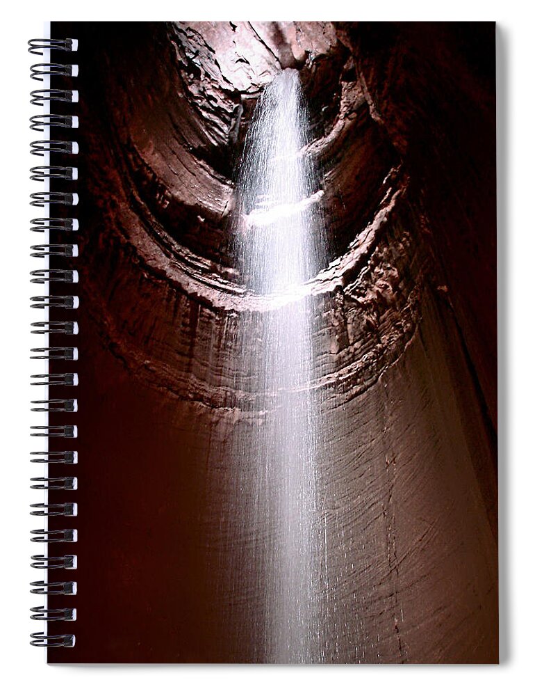 Dramatic Spiral Notebook featuring the photograph Ruby Falls by Debra Forand