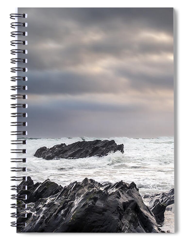 Coast Spiral Notebook featuring the photograph Rugged Coastline by David Lichtneker