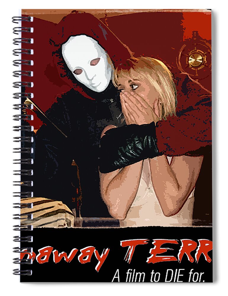 Movie Spiral Notebook featuring the digital art Runaway Terror 1 by Mark Baranowski