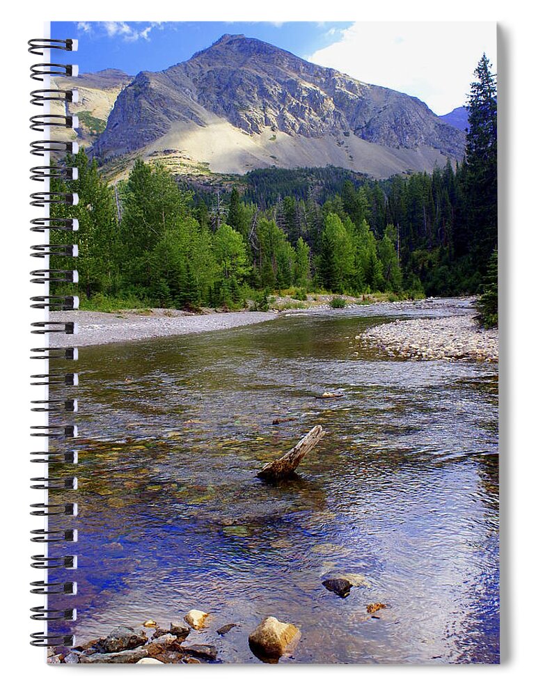 Stream Glacier National Park Spiral Notebook featuring the photograph Running Eagle Creek Glacier National Park by Marty Koch