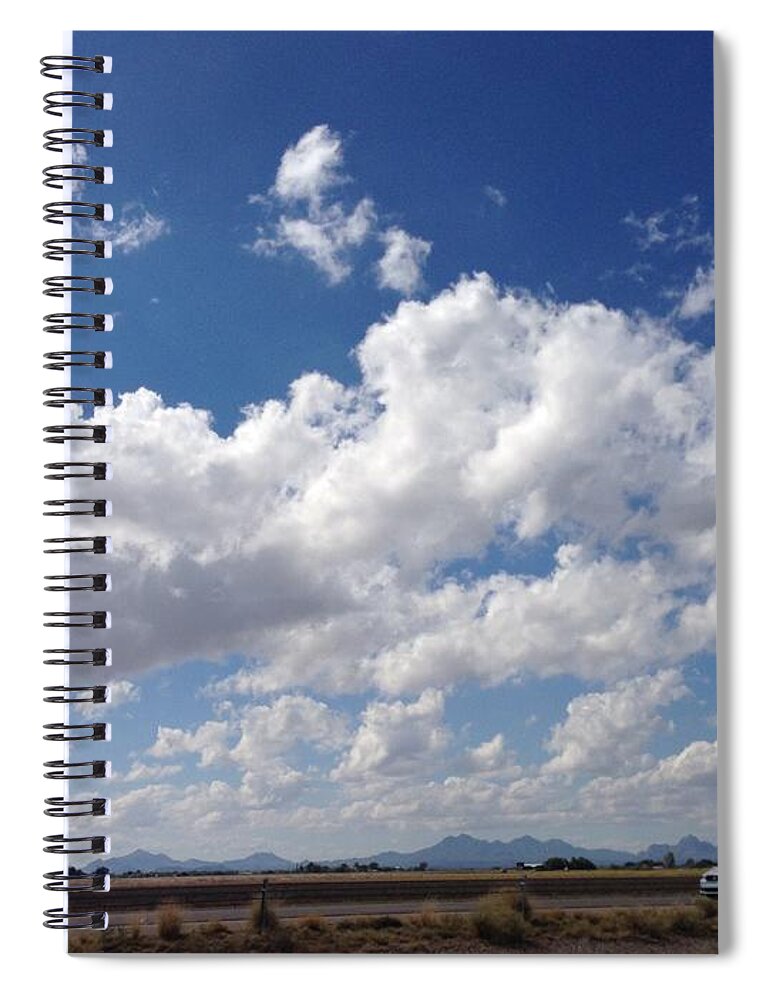 Clouds Spiral Notebook featuring the photograph Running Hills by Wade Hampton