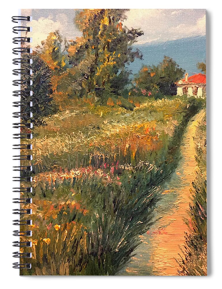 Cottage Spiral Notebook featuring the painting Rural Idyll by Vit Nasonov