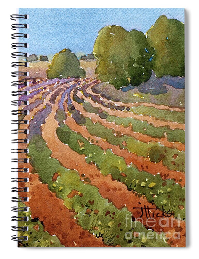 Country Spiral Notebook featuring the painting Rural Rhythm by Joyce Hicks