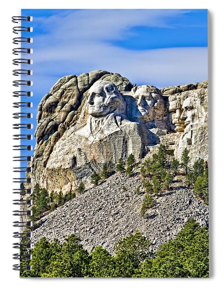 Rushmore Spiral Notebook featuring the photograph Rushmore by Tatiana Travelways