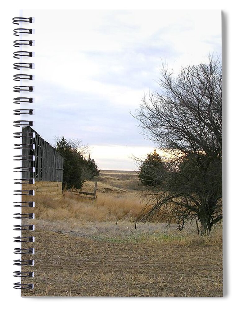 Kansas Spiral Notebook featuring the photograph Russell County Barn by Keith Stokes