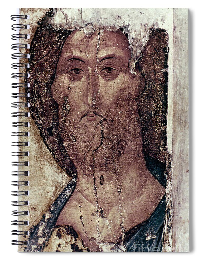 15th Century Spiral Notebook featuring the photograph Russian Icons: The Saviour by Granger
