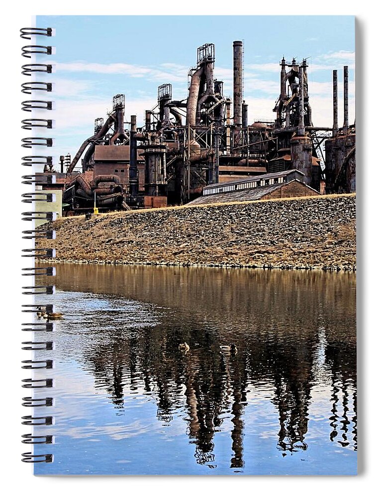 Bethlehem Spiral Notebook featuring the photograph Rusted Relection by DJ Florek