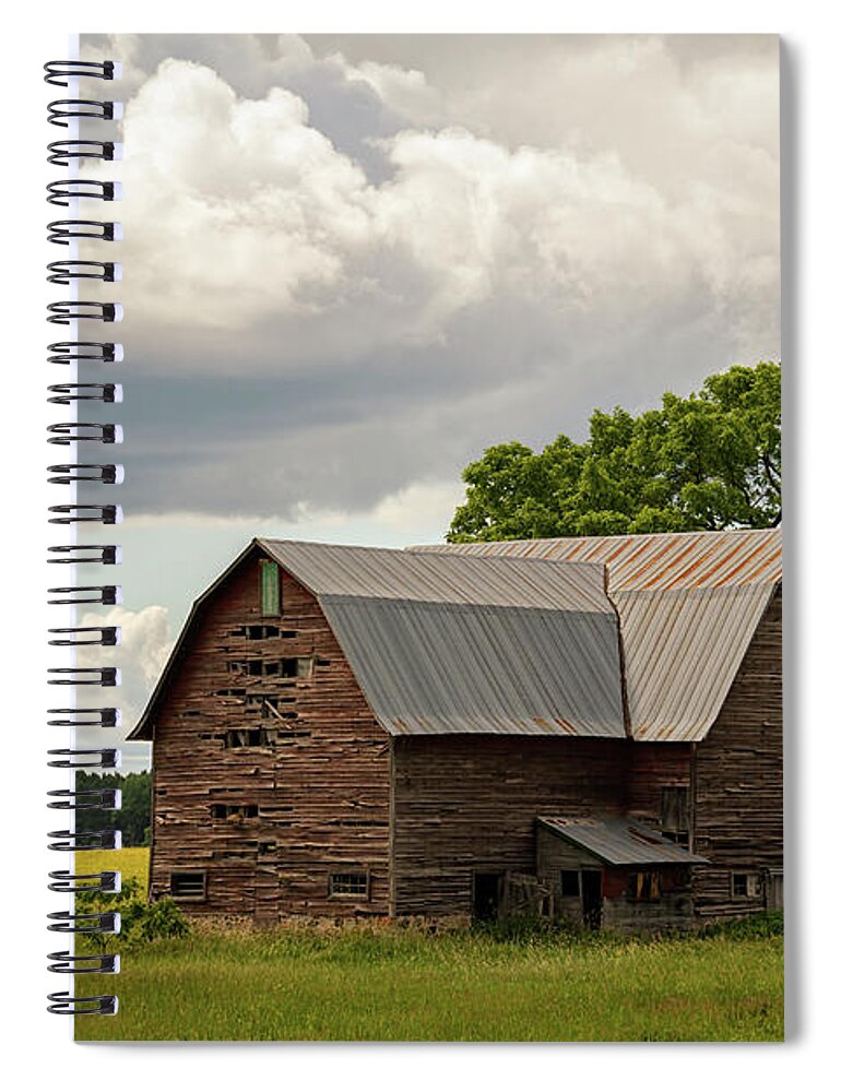 Barn Spiral Notebook featuring the photograph Rustic Barn by Steve L'Italien