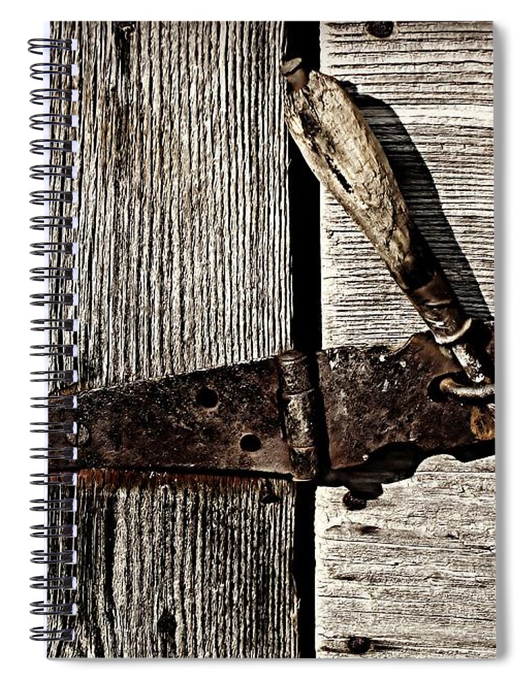 Rustic Spiral Notebook featuring the photograph Rustic Handle by Mary Pille