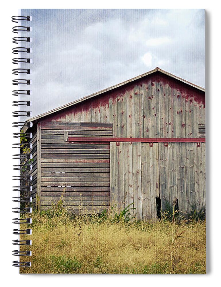 Red Barn Spiral Notebook featuring the photograph Rustic Red Barn by Tamara Becker