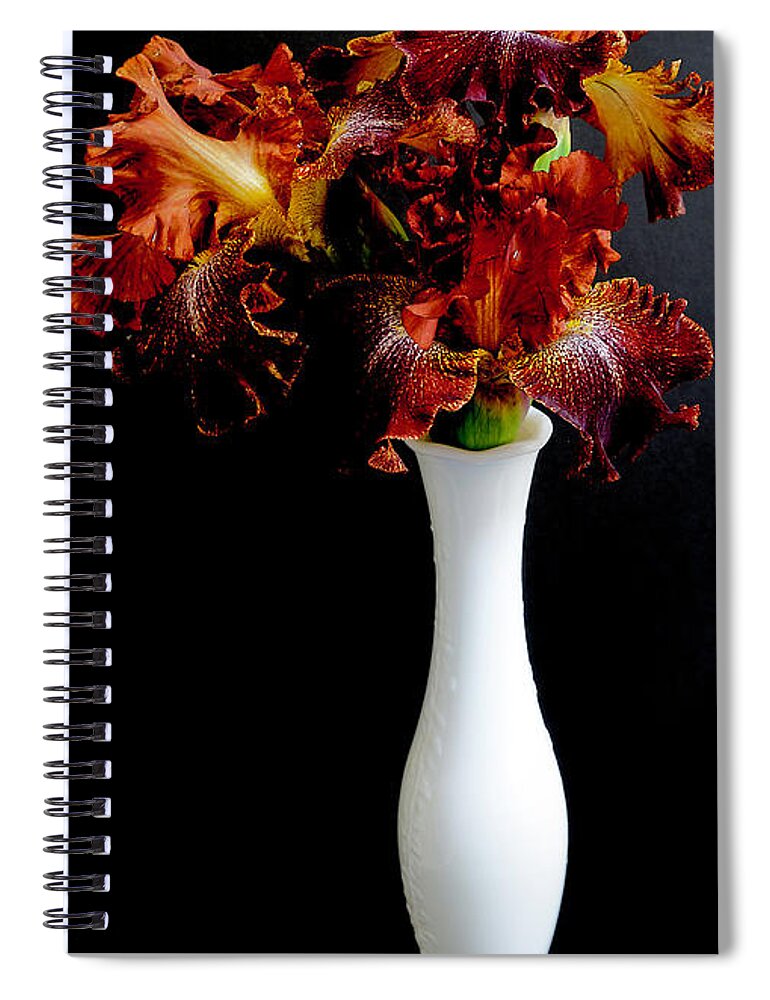 Still Life Spiral Notebook featuring the photograph Rusty Iris by Thomas Whitehurst