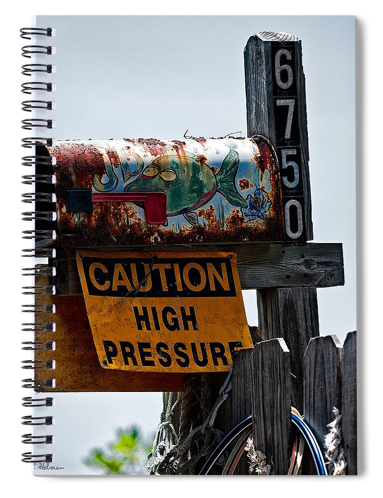 Old Spiral Notebook featuring the photograph Rusty Mailbox by Christopher Holmes