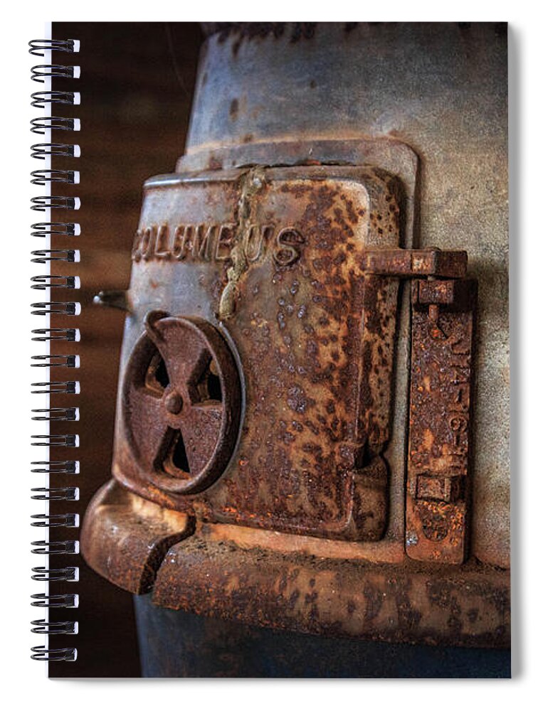 Rusty Spiral Notebook featuring the photograph Rusty Stove by Doug Camara