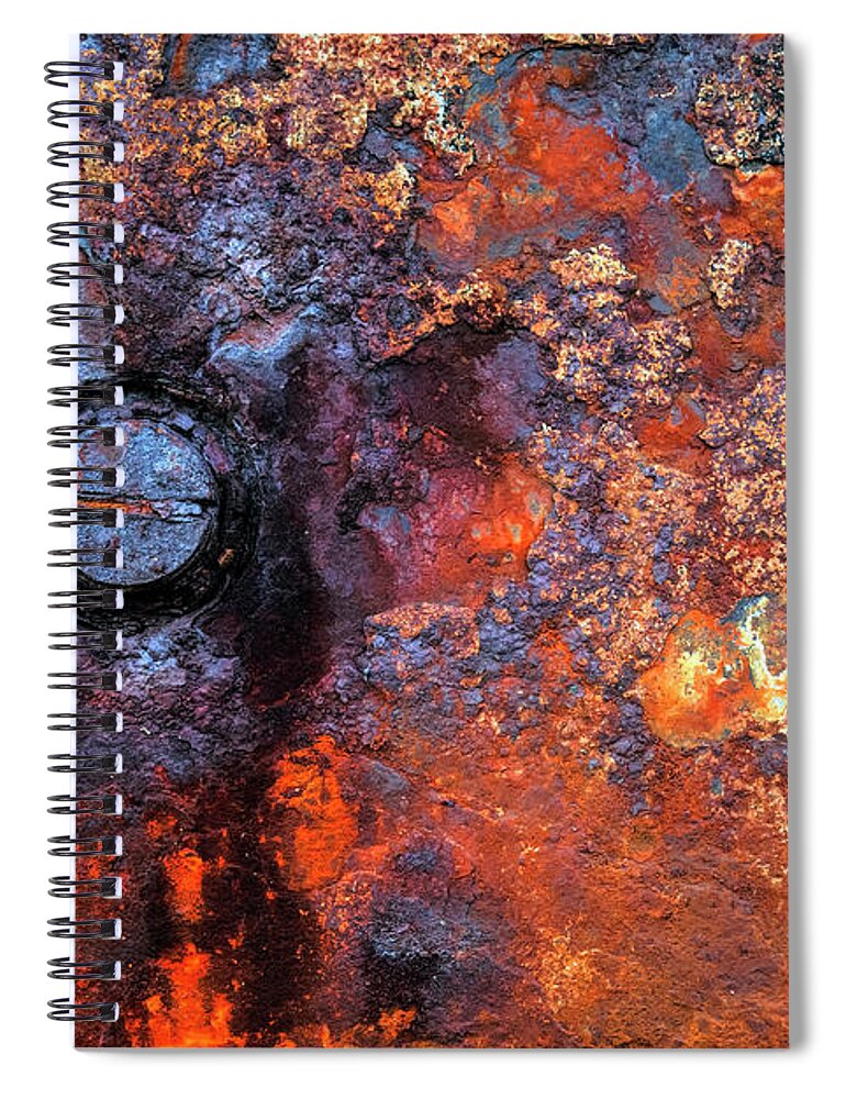 Wall Spiral Notebook featuring the photograph Rusty Wall by Joana Kruse