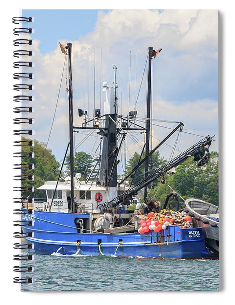 Elizabeth Dow Spiral Notebook featuring the photograph Ruth and Pat Deep Sea Fishing Vessel by Elizabeth Dow