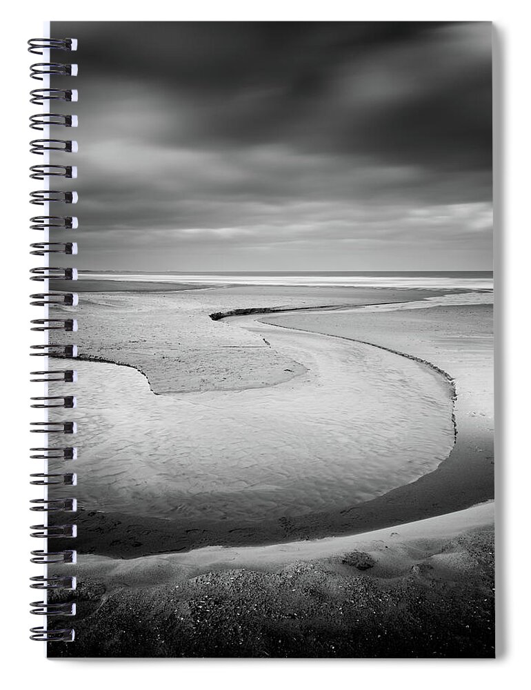 Black And White Spiral Notebook featuring the photograph S by Anita Nicholson