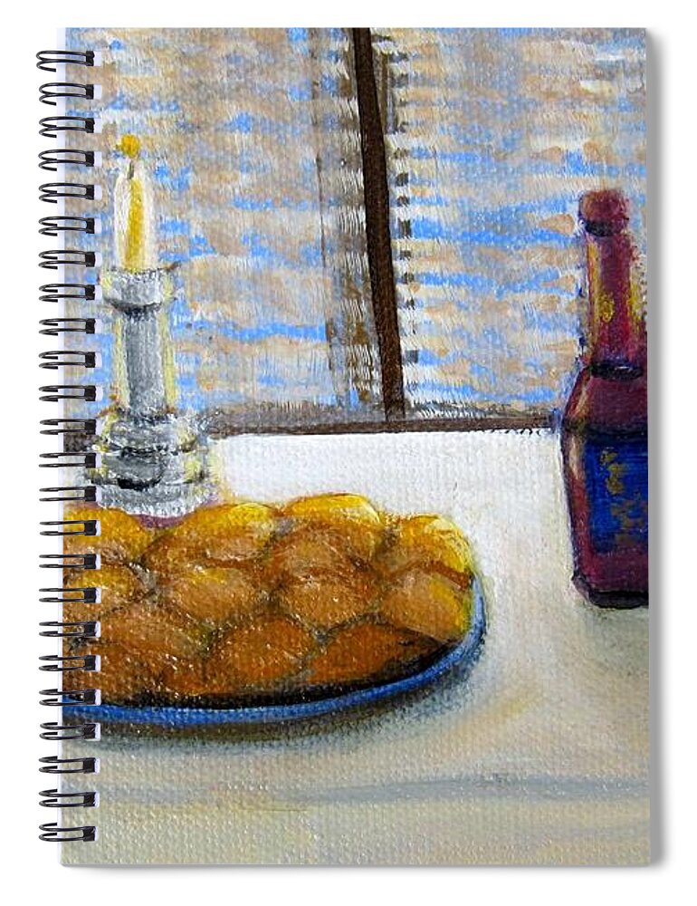 Sabbath Spiral Notebook featuring the painting Sabbath by Laurie Morgan