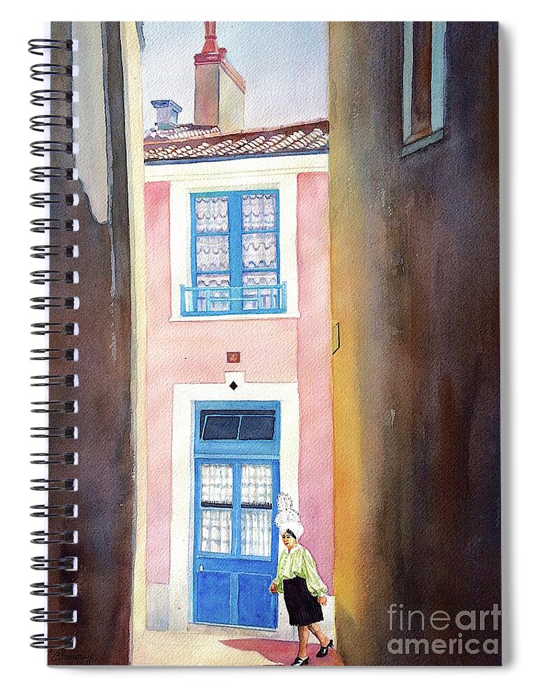 Watercolor Spiral Notebook featuring the painting Sablaise - Vendee - France by Francoise Chauray