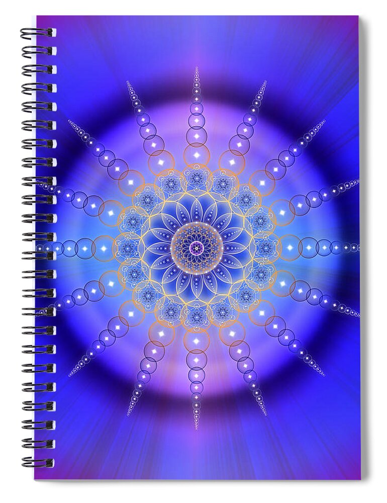 Endre Spiral Notebook featuring the photograph Sacred Geometry 421 by Endre Balogh