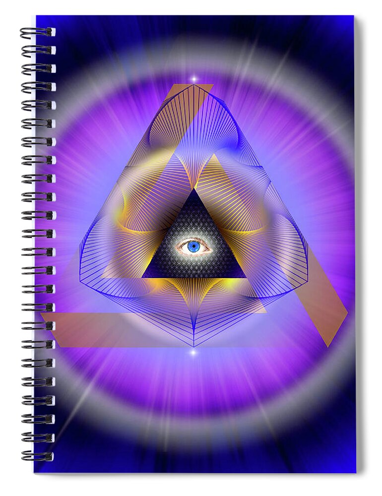 Endre Spiral Notebook featuring the photograph Sacred Geometry 642 by Endre Balogh