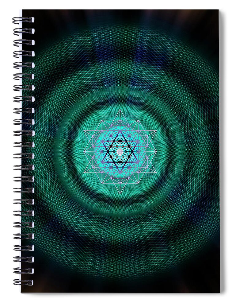 Endre Spiral Notebook featuring the photograph Sacred Geometry 651 by Endre Balogh