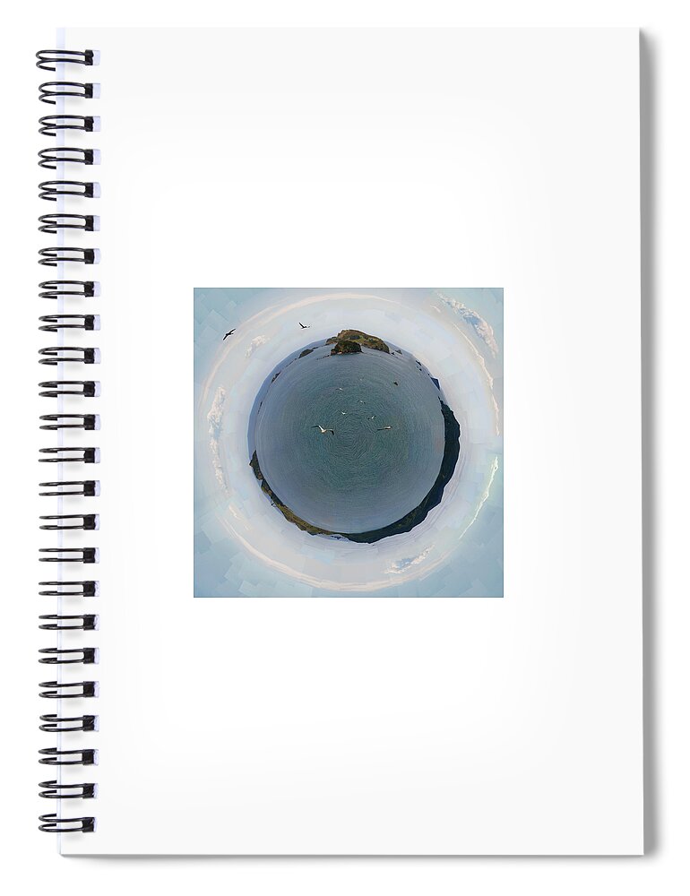 Sacred Planet Spiral Notebook featuring the photograph Sacred Planet - rainbow warrior _NZ by Michele Cazzani