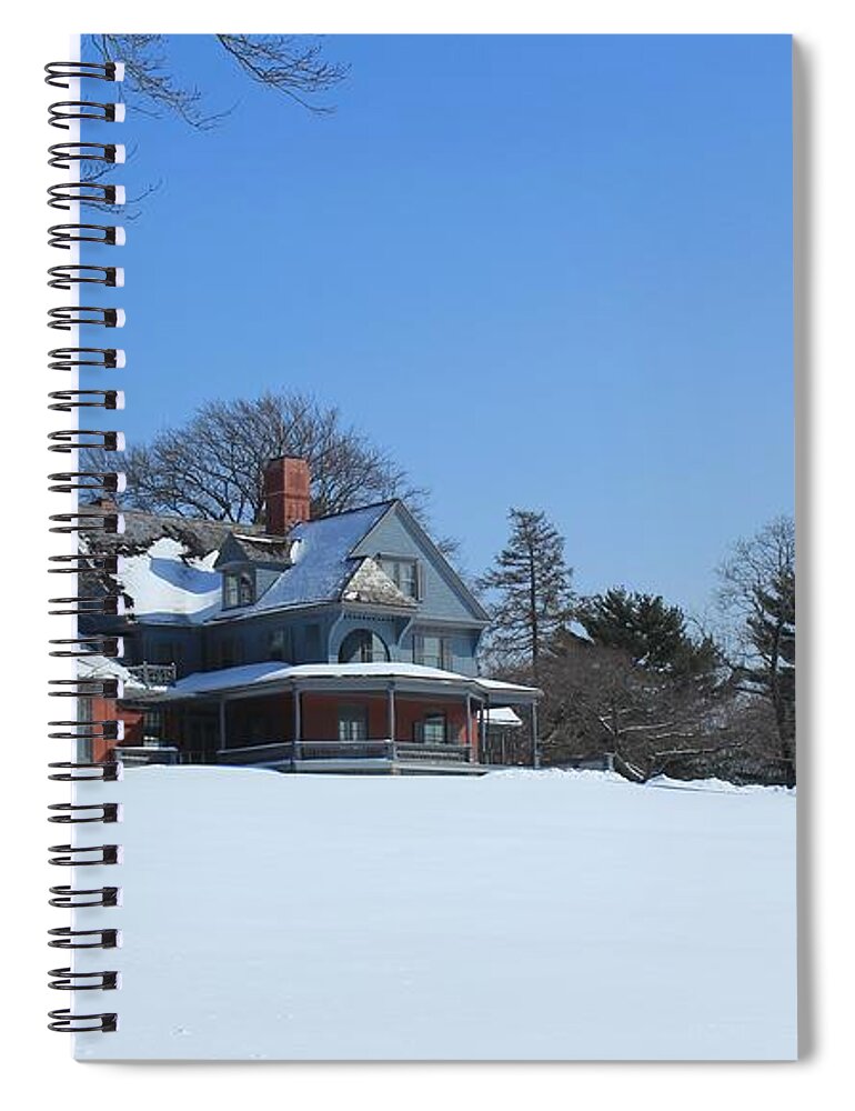 Karen Silvestri Spiral Notebook featuring the photograph Sagamore Hill in Winter by Karen Silvestri