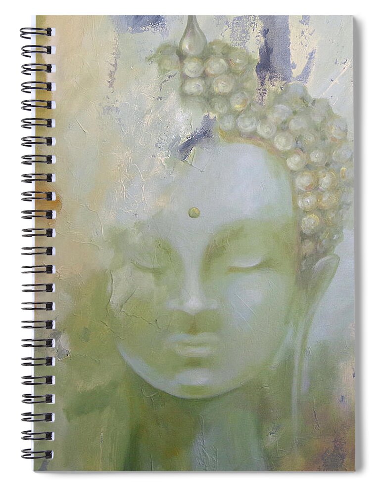Buddha Spiral Notebook featuring the painting Sage Buddha by Dina Dargo