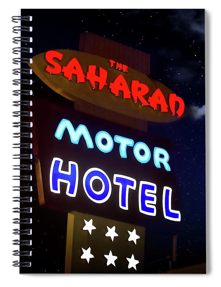 Saharan Motor Hotel Spiral Notebook featuring the photograph Saharan Motor Hotel by Mark Andrew Thomas