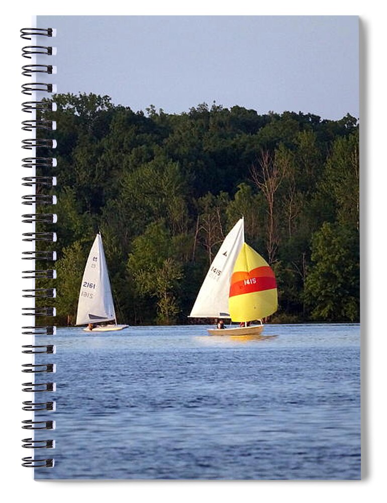 Boats Spiral Notebook featuring the photograph Sail Away With Me by Beth Collins