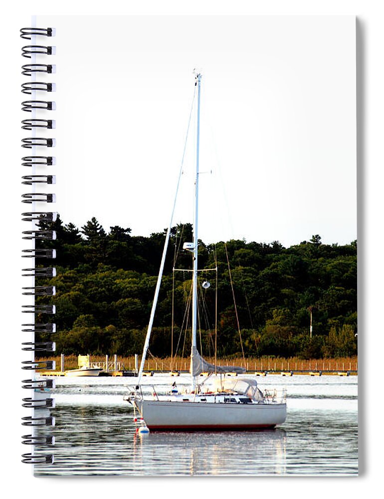 Sail Boat Spiral Notebook featuring the photograph Sail Boat at Anchor by Bruce Gannon